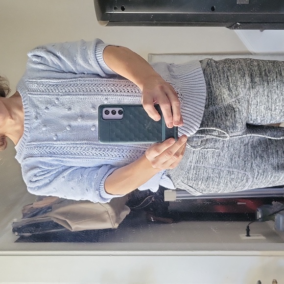 JCrew Re-Imagined Bobble Stitch Ruffle Sleeve Cable Knit Sweater, Grannycore - Picture 14 of 15